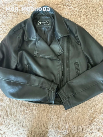 Късо кожено дамско яке, снимка 4 - Якета - 54180646