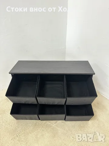 Скрин с 6 текстилни чекмеджета, комод Relaxdays , снимка 3 - Скринове - 55415923