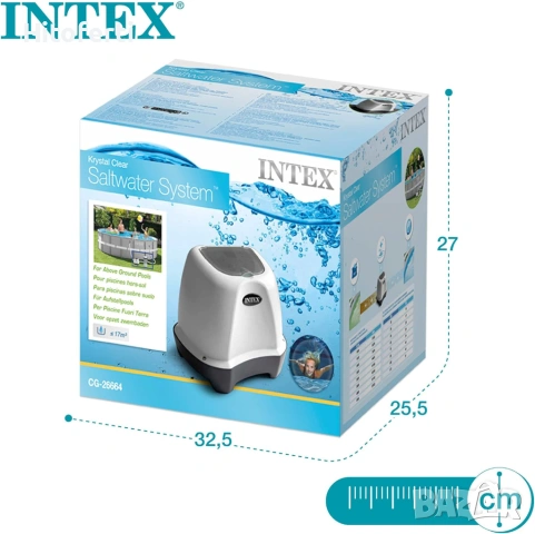 Intex Crystal Clear система за солена вода 230V CG-26664, снимка 2 - Басейни и аксесоари - 54537641