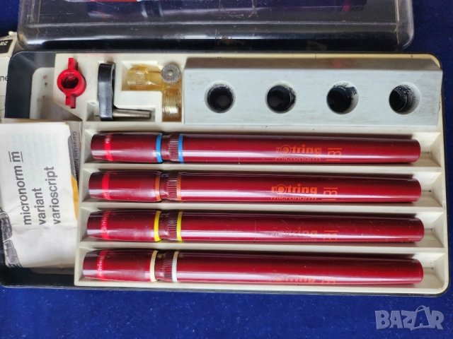 рапидографи немски Rotring mod.Micronorm 0,25/0,35/0,50/0,70 (+2,0)мм ,работещи,+ туш