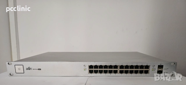 Ubiquiti UniFi Switch 24 500W (US-24-500W) – Управляем PoE+ Суич | 6 м. гаранция + опция за фактура