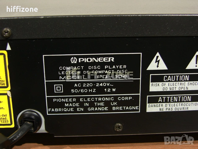 CD плеър   Pioneer pd-104 /1 , снимка 8 - Ресийвъри, усилватели, смесителни пултове - 54203106