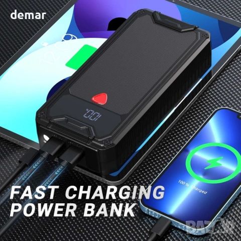 6000A Стартер Jumpstarter, Джъмпстартер за автомобил 12V с LED фенер, USB изход, снимка 6 - Аксесоари и консумативи - 54894391