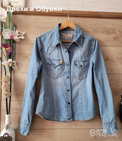 оригинална дънкова риза , снимка 4 - Ризи - 54279989