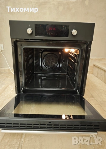 Фурна за вграждане Hansa BOES68461, Електрическа, 62 л, 8 програми, Grill, Таймер, Клас A, Черен, снимка 2 - Печки, фурни - 55252222