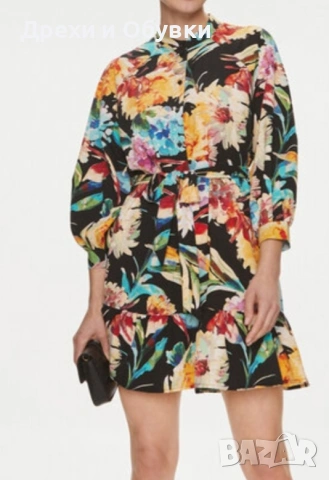 Лятна рокля тип риза цветя VERO MODA 4хл, снимка 8 - Рокли - 54619003