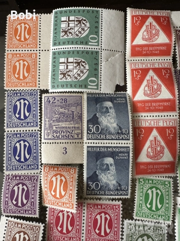Немски лот пощенски марки 1945-1946г, снимка 8 - Филателия - 55536703