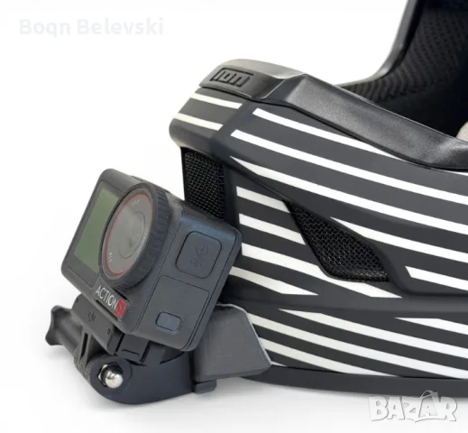 3D Принтирана Стойка за Каска за Екшън Камера (GoPro) / Chin Mount – PCTG & 3M, снимка 3 - Камери - 55530687