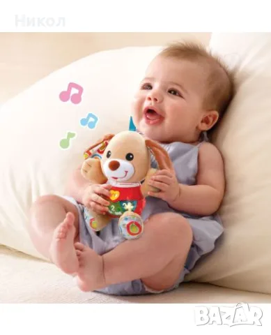 Интерактивна музикална плюшена играчка Vtech Chant' toutou - куче, снимка 6 - Музикални играчки - 55697577