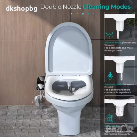  4674 Приставка-биде за тоалетна чиния с нежна женска дюза и регулируемо налягане, снимка 8 - Други стоки за дома - 54598713