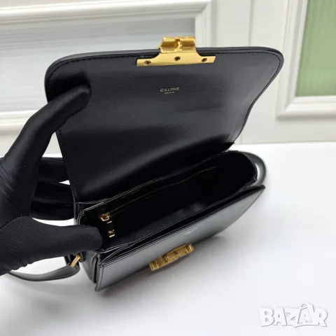 Celine Classic Triomphe Bag – Black, снимка 9 - Чанти - 55417204