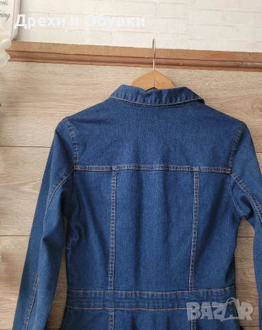 Дънкова рокля тип риза ZARA , снимка 9 - Рокли - 54096017