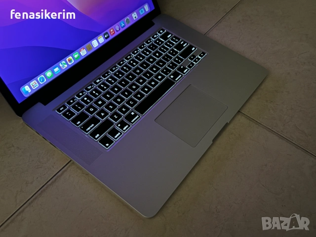 15.4' Retina Core i7 Apple MacBook Pro Mid 2015 16GB RAM/1000GB SSD/Iris Pro/Бат. 90 цик., снимка 6 - Лаптопи за работа - 54621540