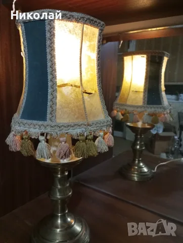 Ретро бронзова нощна лампа, снимка 12 - Антикварни и старинни предмети - 55300422