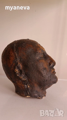 Антична гипсова смъртна маска (death mask) от 19-ти век на император Наполеон Бонапарт.  , снимка 6 - Статуетки - 55164156