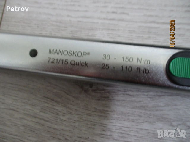 STAHLWILLE - MANOSKOP 721/15 Quick - MADE IN GERMANY - 1/2" PROFI Динамометричен Ключ 30 - 150 Nm !!, снимка 3 - Гедорета - 54296978