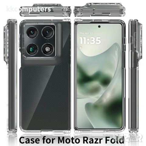 Прозрачен Калъф за Motorola Razr Fold 5G TPU + Acrylic с Протектор, снимка 4 - Калъфи, кейсове - 54594110