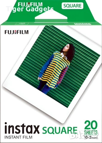 INSTAX SQUARE ISO 800 филм с бяла рамка – 20 снимки (2 x 10 pack)