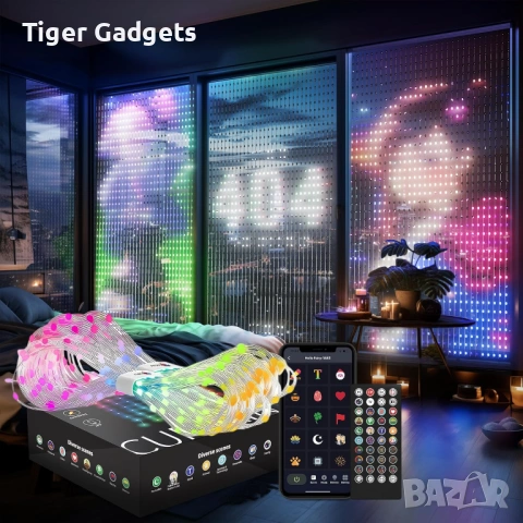 LPHIANX LED завеса 540 LED WiFi RGB с дистанционно и APP управление водоустойчива, снимка 3 - Лед осветление - 54292433