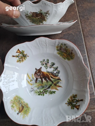 чешки ловен порцеланов сервиз Bernadotte Bohemia , снимка 7 - Сервизи - 54213343