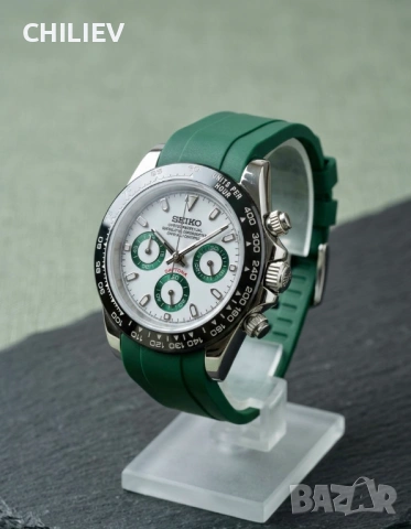 Seiko Daytona Green mod, снимка 2 - Мъжки - 54268664