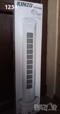 Колонен вентилатор с 5 степени на охлаждане. Марка KINZO 45W 