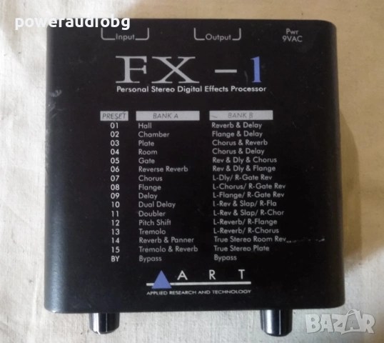 Ефект процесор ART FX-1 - Preset Stereo Digital Effects Processor, снимка 4 - Ресийвъри, усилватели, смесителни пултове - 54905690
