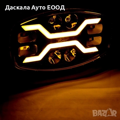 1бр. овал Комбо LED Халоген + дневна бяла и жълта NEON светлина с 16 диода, 24V, снимка 4 - Аксесоари и консумативи - 55146611