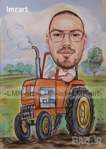 Рисувам ръчно КАРИКАТУРИ, ШАРЖ с пастели и моливи, снимка 10 - Картини - 54155356