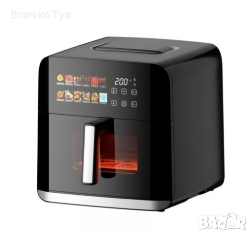 ✨Фритюрник Oliver Voltz OV51980CF, 1800W, кошница 8 литра, LED дисплей, 12 програми, Таймер, Черен, снимка 2 - Фритюрници - 54769412