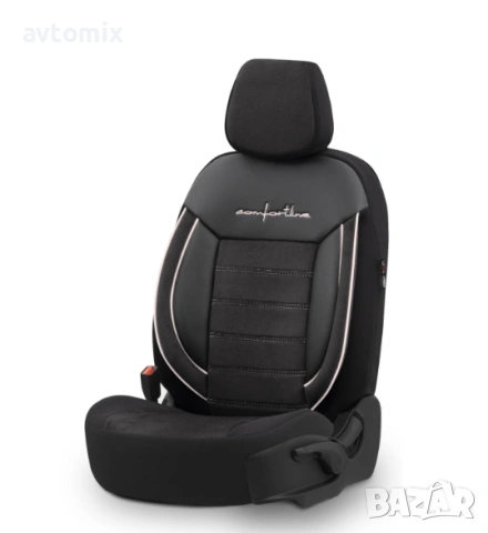 Луксозна тапицерия OTOM текстил с еко кожа COMFORT LINE Design – Черна с бял шев, снимка 8 - Аксесоари и консумативи - 54363024
