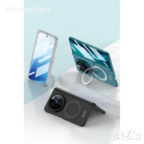 GKK за vivo X Fold6 5G Твърд PC Калъф със Стойка и Скрийн Протектор от Закалено Стъкло – 3 цвята, снимка 10 - Калъфи, кейсове - 55688532