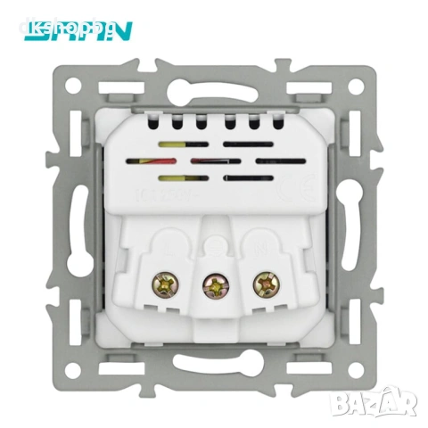  4621 Стилен Стъклен Контакт LUX, Бял – Двойно Бързо Зареждане 20W USB-A & Type-C, снимка 3 - Ключове, контакти, щепсели - 54597733