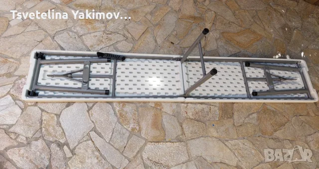 Нова сгъваема куфар-пейка (183x30x43 см) – за къмпинг, пикник и градина, снимка 4 - Градински мебели, декорация  - 55467622