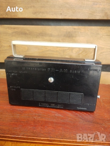 Ретро Японски Транзистор Sonic AM-FM KTF-104 (1966 г.) – Работещ!, снимка 4 - Антикварни и старинни предмети - 54511796