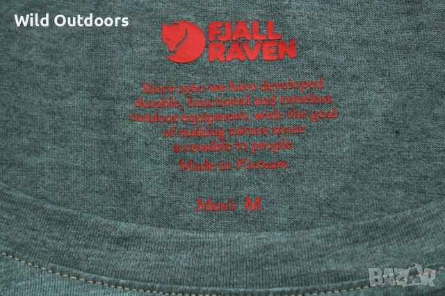 FJALLRAVEN 1960 logo t-shirt - мъжка тениска, размер М, снимка 4 - Спортни дрехи, екипи - 55123011