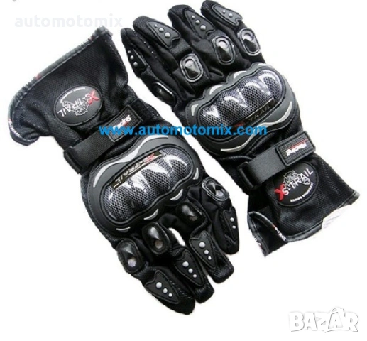 МОТО РЪКАВИЦИ С ПРОТЕКТОРИ, ЧЕРНИ, С карбонови протектори, Дълги - 098, снимка 1 - Аксесоари и консумативи - 46437333