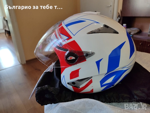 Мото каска Airoh JT Convert Blue Gloss XXL 63 см., снимка 2 - Аксесоари и консумативи - 54081691