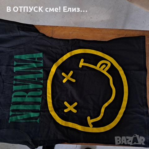 Дамска тениска Nirvana смайли-усмивка.нова, размери:S,M,L, снимка 4 - Тениски - 54787329