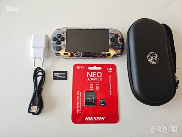 Sony PSP 3000 - Playstation Portable - качени много игри - ARK-4 God Of War Skin