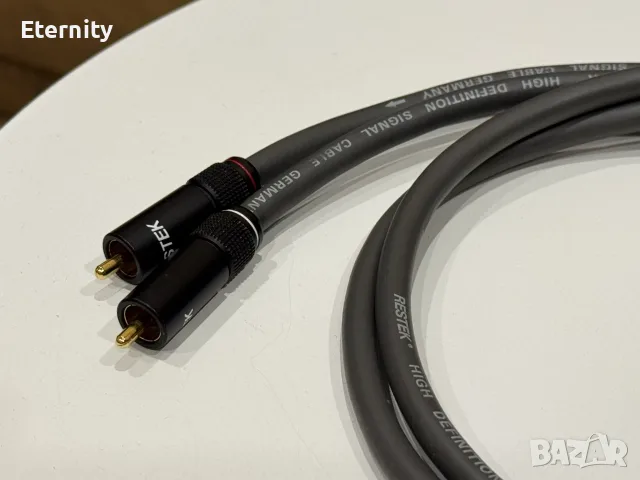 RCA кабел RESTEK High Definition Signal Cable (0.80м) – Made in Germany, снимка 2 - Ресийвъри, усилватели, смесителни пултове - 55588265