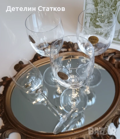 Кристални чаши за вино 4 бр., снимка 6 - Чаши - 54402092