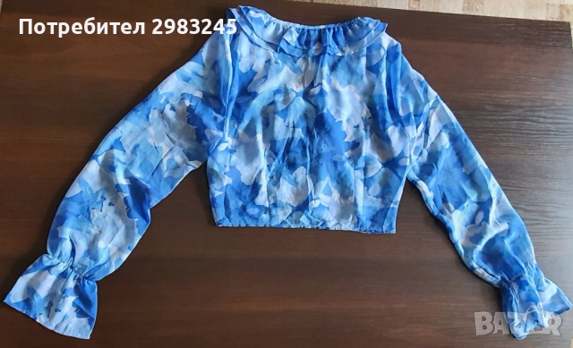 Топ кроп с дълги ръкави, снимка 3 - Корсети, бюстиета, топове - 54282607