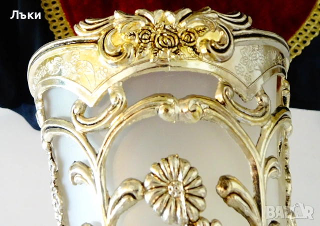Посребрена ваза,лози,грозде,Art Nouveau , снимка 3 - Вази - 55102643