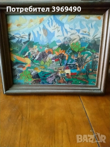 Картина "Алпийски пейзаж"., снимка 7 - Картини - 54223979