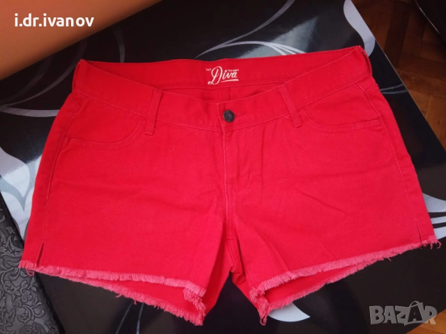 червени дънкови панталонки Old Navy