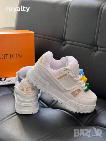 Louis Vuitton Нови Бели Дамски Маратонки с Кутия Луи Витон , снимка 2 - Маратонки - 55622081