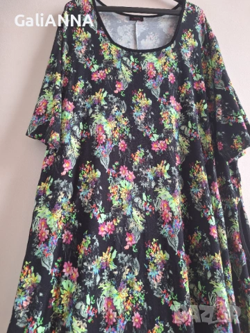 СТРАХОТНА СВЕЖА РОКЛЯ 3XL-4XL, снимка 2 - Рокли - 54904035