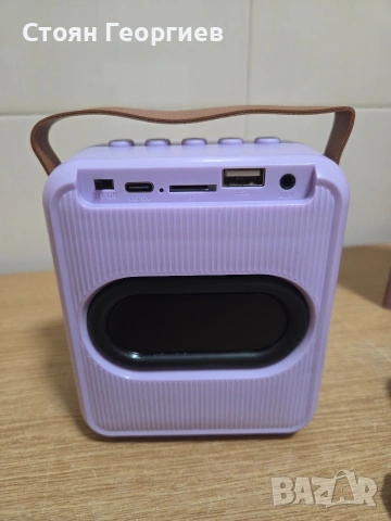 Чисто нова преносима мини караоке система (модел K12) с два безжични микрофона. , снимка 3 - Аудиосистеми - 54072712