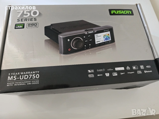 НОВА Морска аудио система FUSION MS-UD750 Bluetooth unit-doc за лодка и яхта